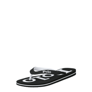Polo Ralph Lauren Ujjelválasztó-pántos szandál 'Bolt' fekete / fehér kép