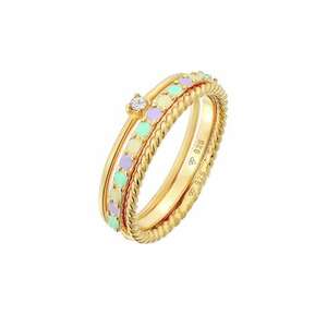ELLI Gyűrűk világos sárga / arany / menta / levendula kép
