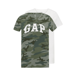 Gap Tall Póló khaki / smaragd / sötétzöld / fehér kép
