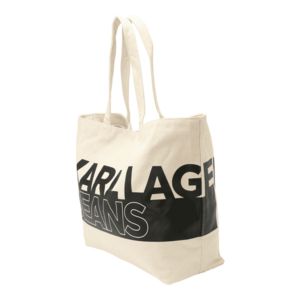 KARL LAGERFELD JEANS Shopper táska bézs / fekete / fehér kép