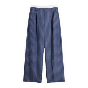 Bershka Élére vasalt nadrágok kék / fehér kép
