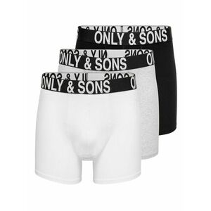 Only & Sons Boxeralsók 'FITZ' világosszürke / fekete / fehér kép