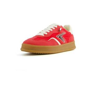 Bershka Rövid szárú sportcipők piros / fekete / fehér kép