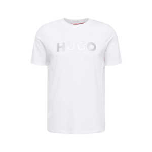 HUGO Póló 'Dulivio' ezüst / fehér kép
