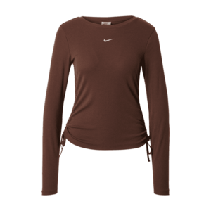 Nike Sportswear Póló 'ESSNTL' sötét barna / fehér kép