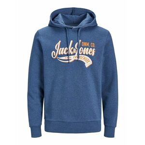 JACK & JONES Tréning póló encián / sötét narancssárga / fehér kép