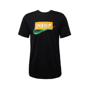 Nike Sportswear Póló fűzöld / narancs / fekete / fehér kép