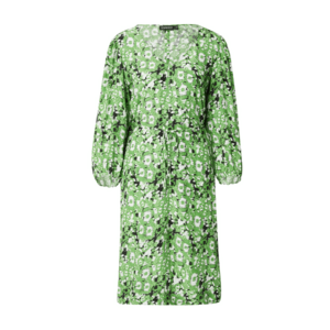 Zöld-fehér női mintás ruha kép