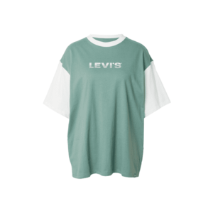 LEVI'S ® Póló 'Graphic Short Stack Tee' ezüstszürke / smaragd / fehér kép