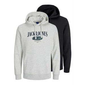 JACK & JONES Tréning póló 'COBIN' égkék / szürke melír / fekete / fehér kép