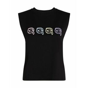 Karl Lagerfeld Top 'Ikonik' pasztellsárga / pasztellzöld / fekete kép