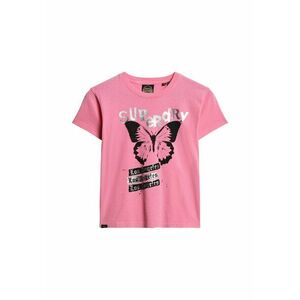 Superdry Póló 'Lo-fi Rock ' rózsaszín / fekete / ezüst kép