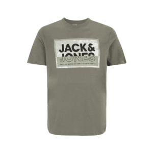 Jack & Jones Plus Póló 'LOGAN' olíva / fekete / fehér kép