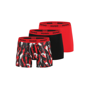 HUGO Boxeralsók sötétszürke / rikító piros / fekete / fehér kép