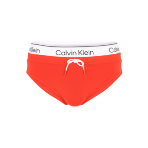 Calvin Klein Swimwear Rövid fürdőnadrágok narancsvörös / fekete / fehér kép