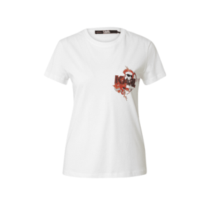 Karl Lagerfeld Póló 'Ikonik lny' narancs / piros / fekete / fehér kép