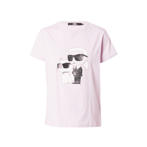 Karl Lagerfeld Póló 'Ikonik 2.0' bézs / levendula / fekete / fehér kép