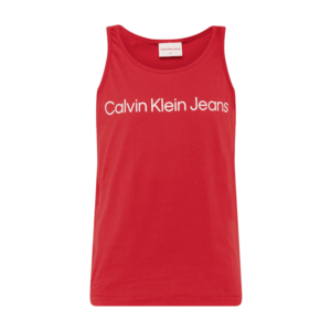 Calvin Klein Jeans Póló vérvörös / fehér kép