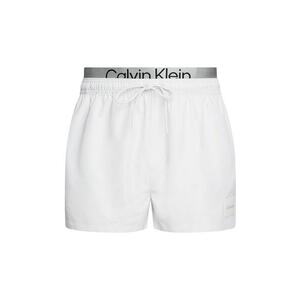 Calvin Klein Swimwear Rövid fürdőnadrágok szürke / fekete / fehér kép