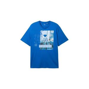 TOM TAILOR Men + Póló kék / ciánkék / világoskék / fehér kép