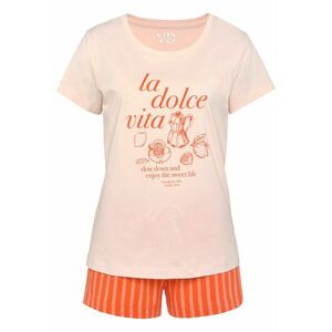 VIVANCE Pizsama narancs / világos-rózsaszín kép