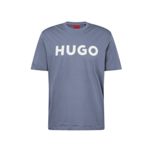 HUGO Póló 'Dulivio' galambkék / fehér kép