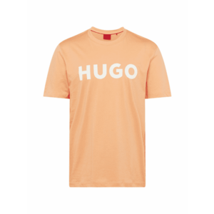 HUGO Póló 'Dulivio' narancs / fehér kép