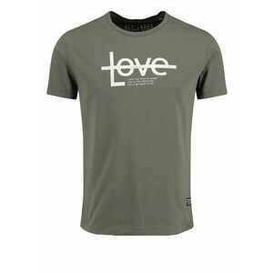 Key Largo Póló 'MT LOVE YOU' khaki / fekete / fehér kép