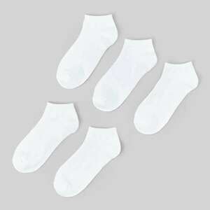 Sinsay - 5 pár pamutban gazdag zokni - Fehér kép