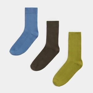 Sinsay - 3 pár bordázott kötésű zokni - Többszínű kép