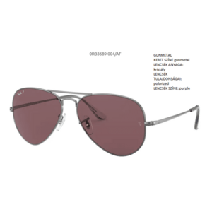 RAY-BAN RB3689 004/AF AVIATOR METAL II NAPSZEMÜVEG kép