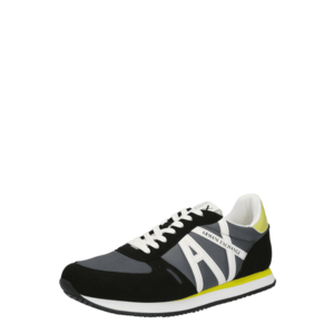 ARMANI EXCHANGE Rövid szárú sportcipők citrom / szürke / fekete / fehér kép