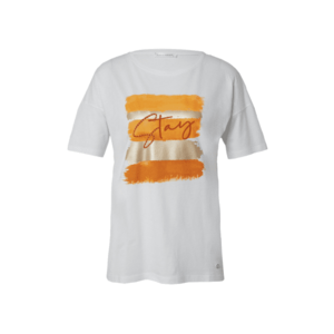 Key Largo Póló 'BRUSH' arany / narancs / rozsdavörös / fehér kép
