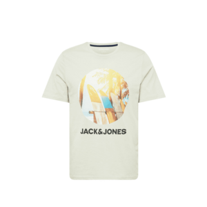 JACK & JONES Póló 'NAVIN' világos bézs / világos sárga / pasztellzöld / fekete kép