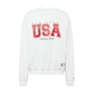 Tommy Jeans Tréning póló 'ARCHIVE GAMES TEAM USA' szürke / világosszürke / piros / fehér kép