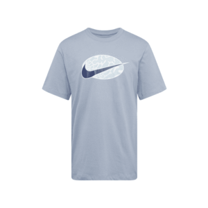 Nike Sportswear Póló 'SWOOSH' tengerészkék / füstkék / világoskék / fehér kép