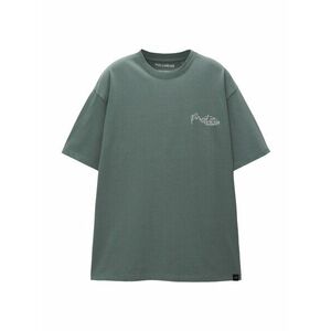 Pull&Bear Póló szürke / sötétzöld kép
