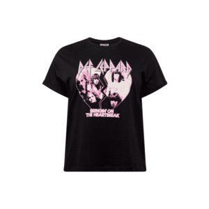 Noisy May Curve Póló 'BRANDY VALENTINE' világos-rózsaszín / fekete / fehér kép