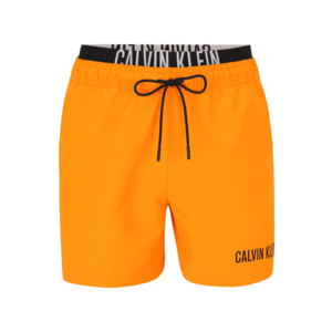 Calvin Klein Swimwear Rövid fürdőnadrágok világosszürke / narancs / fekete kép