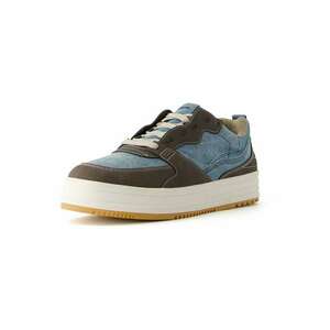 Bershka Rövid szárú sportcipők kék farmer / sötét barna kép