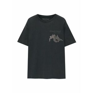 Pull&Bear Póló sár színek / sötétszürke / fekete kép