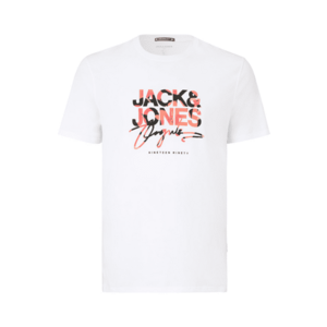 Jack & Jones Plus Póló 'Aruba' lazac / fekete / fehér kép