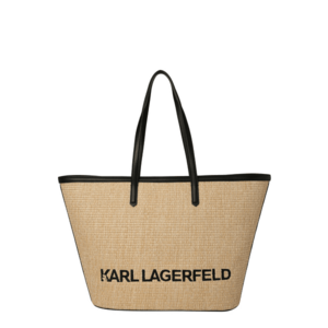 Karl Lagerfeld Shopper táska 'K/ESSENTIAL RAFFIA' bézs / fekete kép