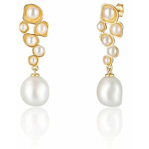 JwL Luxury Pearls JwL Luxury Pearls Aranyozott gyöngy fülbevaló JL0655 kép