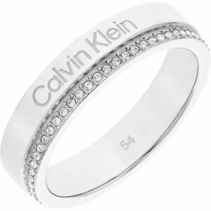 Calvin Klein Calvin Klein Acél gyűrű kristályokkal Minimal Linear 35000200 60 mm kép