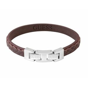 Guess Guess Stílusos valódi barna bőr karkötő Tuson JUMB02143JWSTTMT kép