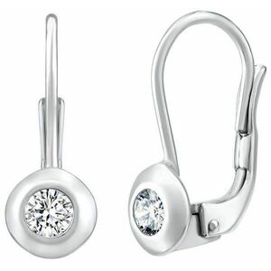 Silvego Silvego Csillogó ezüst fülbevalók átlátszó Swarovski Zirconia kővel SILVEGO31442w kép