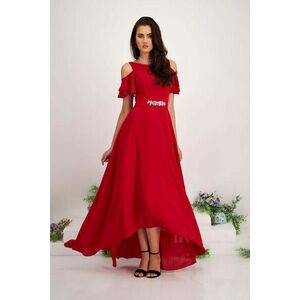 Piros hosszú harang ruha kép