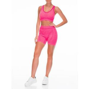 Női sportmelltartó + rövidnadrág szett ZLR022 pink kép
