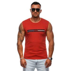 Férfi nyomtatott tank top S1956 piros kép